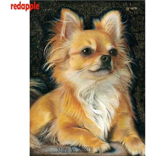 Full Drill Square Diamond 5D DIY Diamond Painting chihuahua dog Diamond Embroidery Cross Stitch kits rhinestones Mosaic decor