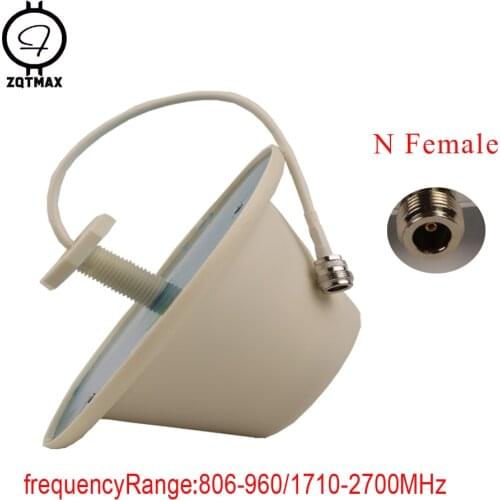 ZQTMAX Ceiling / mushroom / Omni indoor antenna 360 vhf uhf antenna N-F Connector for Mobile Signal Amplifier 2g 3g 4g repeater