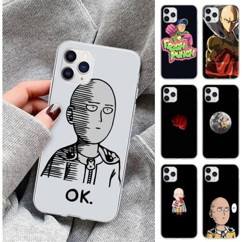Cartoon Anime One Punch Man Transparent Mobile Phone Case For Xiaomi Redmi K30s Ultra Note 9s 9 Pro Max Mi 10 Lite 10T 11 Pro