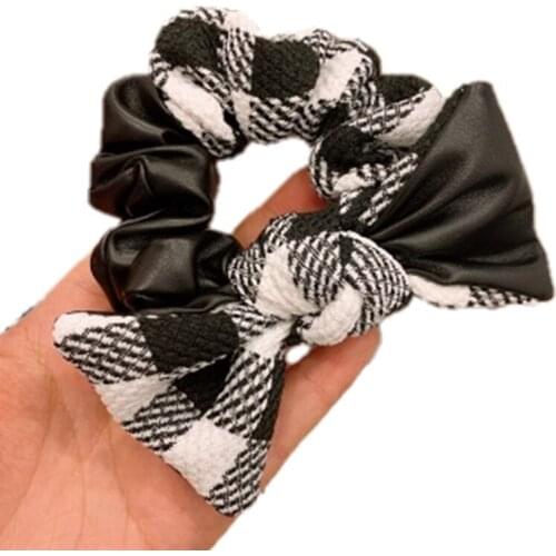 Women Scrunchies Elastic Hair Ties Bands Adult Leopard Bow Knot Fashion Girl Korean Mujer Accessories Hyuna Wholesale