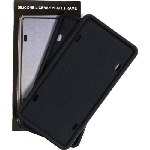 2 PCS Silicone Car License Plate Frame scratch-resistant rust-proof Car license cover Cadre de plaque d'immatriculation silicone