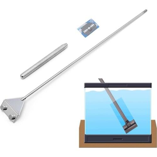 Aquarium Glass Fish Tank Stainless Steel Coralline Algae Scraper Blade Cleaner Aquatic Aquaculture Cleaning Supplies Accessories
