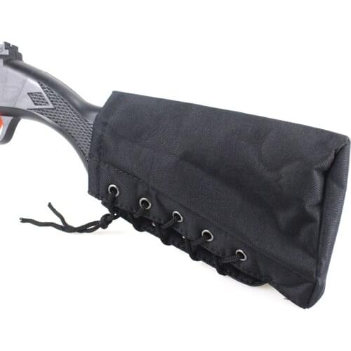 Tactical Buttstock Shell Holster Rifle Cheek Rest Pouch Portable Adjustable Rifle Shot Gun Holder Pack