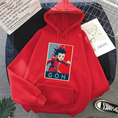 Gon Anime Hoodie Hunter x Hunter Cool Fashion Warm Unisex Print Harajuku Oversized Sweatshirt Fashion Clothes Streetwear Women