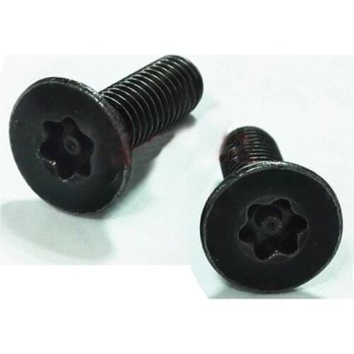M2x5mm Security Torx Countersunk Bolts Screw Flat head Six Stars Anti-theft Screws Carbon steel Black 20Pcs