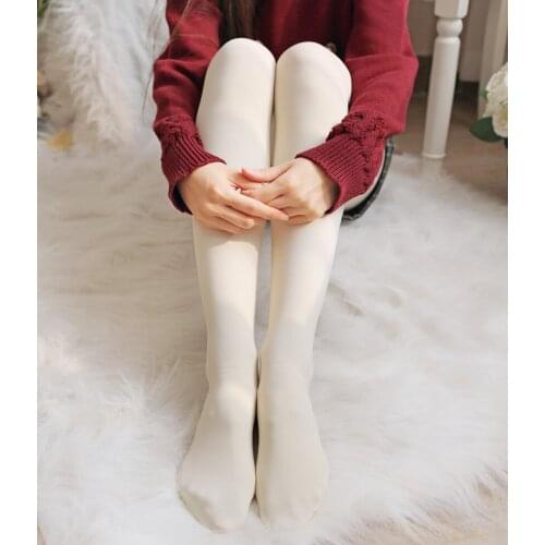 High quality Vintage elastic soft sister women white tights