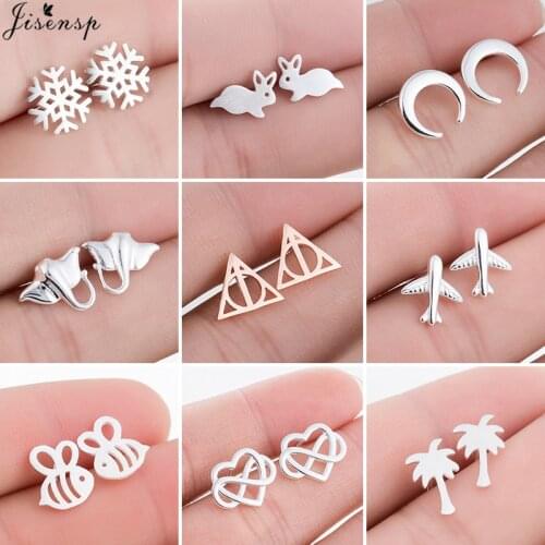 Fashion Bohemian Vintage Earings Jewelry Geometric Airplane Stud Earrings for Women Deathly Hallows Triangle Earing Pendientes