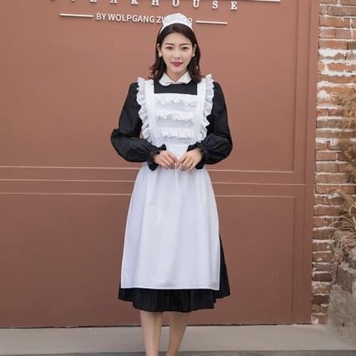 Women Sexy Apron Plain White Cotton Japanese Elegant Ruffled Waitress Cosplay Avental de Cozinha Apron