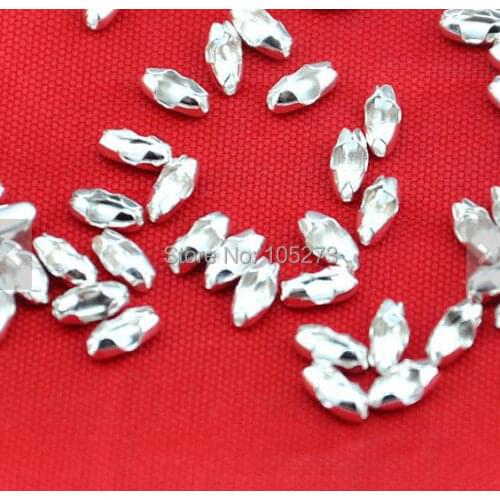 1.2-1.5MM 200PCS Silver Plated Bead Chain Ends Connector Clasps For Bead Chain - DIY Accessory Jewelry Making