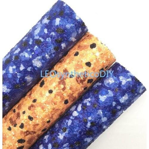 1PC 21X29CM Chunky Glitter Leather, Leopard PRinted Glitter Leather Sheets For Making Bows LEOsyntheticoDIY R329B