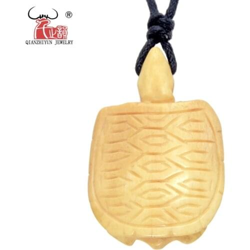 GX102 Hot Sale Yak bone handmade jewelry Hawaii Surfer pendant men necklace Vintage yellow Turtles necklace for gift