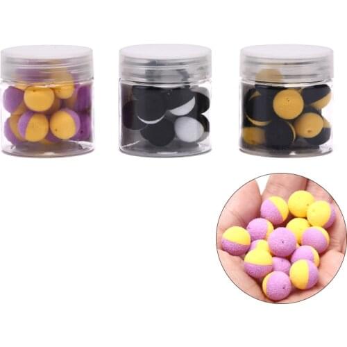 15Pcs Carp Fishing Boilies Bait Duo Foam Boilies Ball Imitation Bait for Carp Hair Zig Rig Feeder Fishing