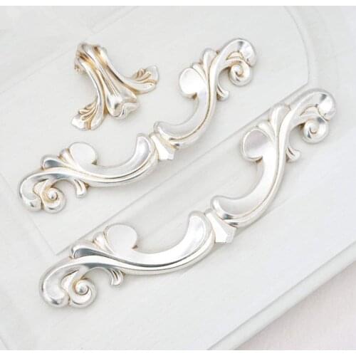 3.78'' 5'' Antique Silver Furniture Handles Kitchen Cabinet Handle Knob Shabby Chic Wardrobe Closet Pulls Kitchen Accessory