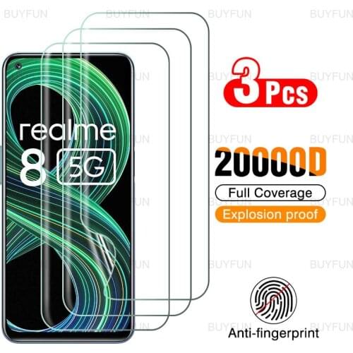 3pcs Hydrogel Film For OPPO Realme 8 5G 6.5'' Front screen protector for Realme Realmy Realmi 8 pro Anti-fingerprint safety film