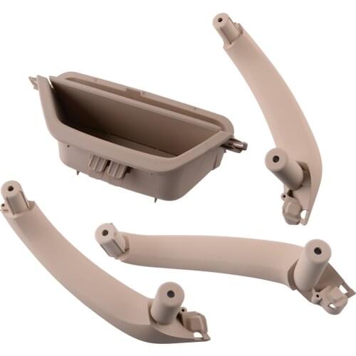 4Pcs/Set Beige Car Interior Door Handle Pull Trim fit for BMW X3 F25 X4 F26 2011 2012 2013 2014 2015 2016 2017
