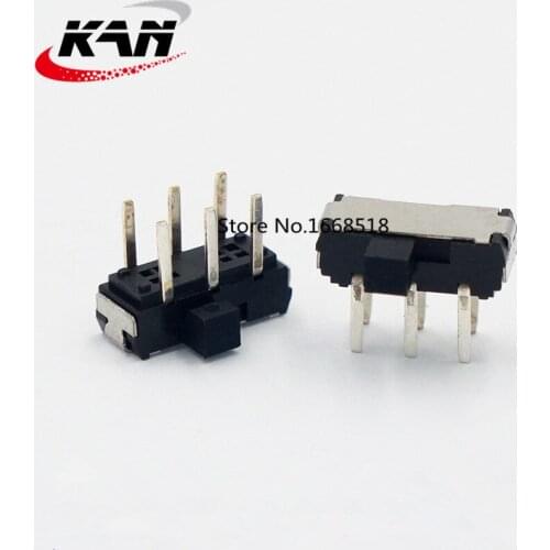 50PCS MSK22D18 MSK-22D18 DIP 6PIN 2P2T toggle switch side slide switches ROHS Free shipping D