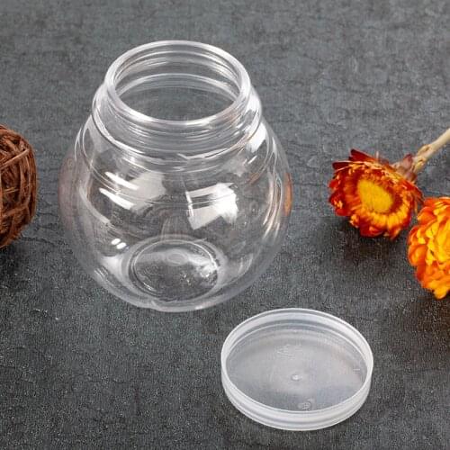 50pcs High quality 200ml yogurt bottle transparent round pudding jelly fruit milk plastic cups small jam jar packaging with lid