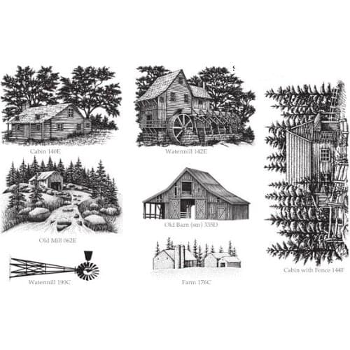 Wooden house Clear Stamp for Scrapbooking Transparent Silicone Rubber DIY Photo Album Decor 0798
