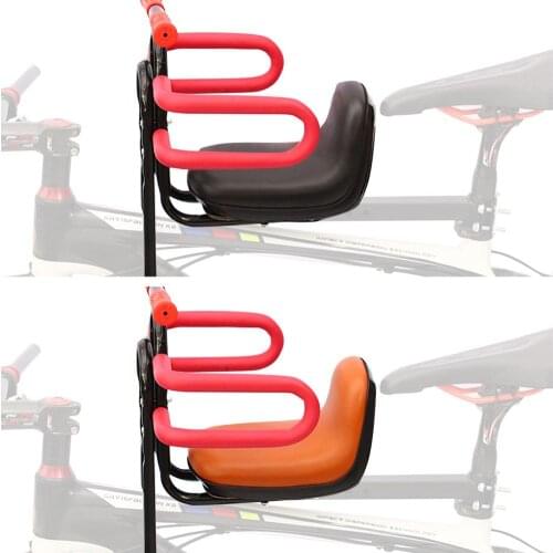 Child Bike Front Mounted Seat Safe Kid Bicycle Carrier With Handrail Back Rest Portable Foldable Child Seat For Bike Accessories