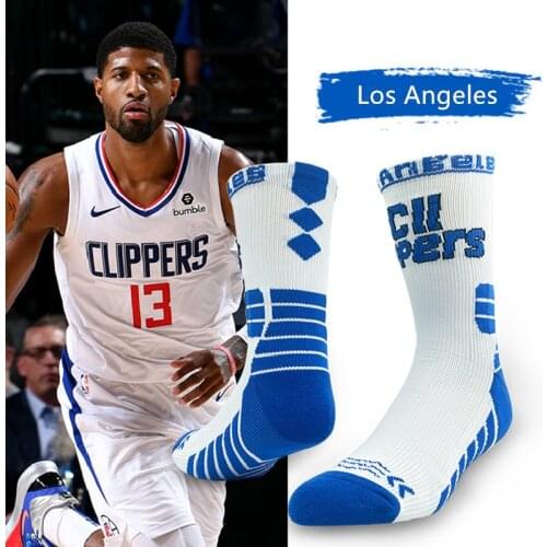 Los Angele Kawhi Training LA Basketball Player Team Elastic Socks Elite Thick Sports Non-slip Durable Skateboard Towel Bottom