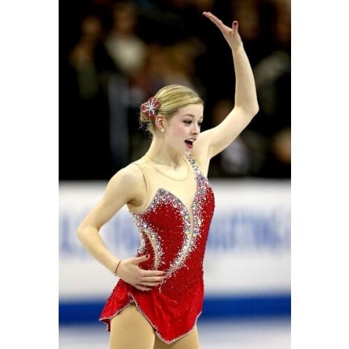 Custom Figure Skating Dress Children Graceful New Brand Girls Ice Skating Dress Competition DR4073