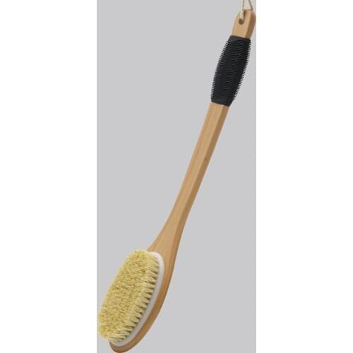 Curved Non-slip Bath Brush With Long Handle, Natural Sisal, Back Scrubber, Shower Brush, Dry Skin, Body Massage Clean