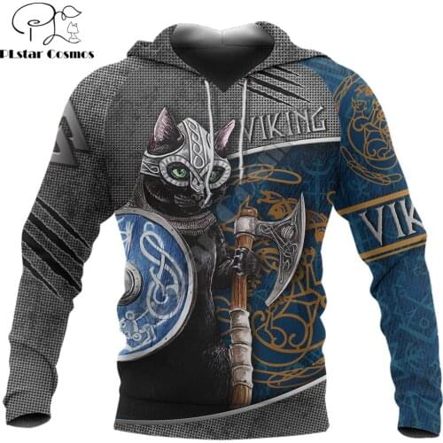 Beautiful Viking Iron Armor Cat 3D Printed Unisex Deluxe Hoodie Sweatshirt Pullover Casual Tracksuit sudadera hombre DW0349