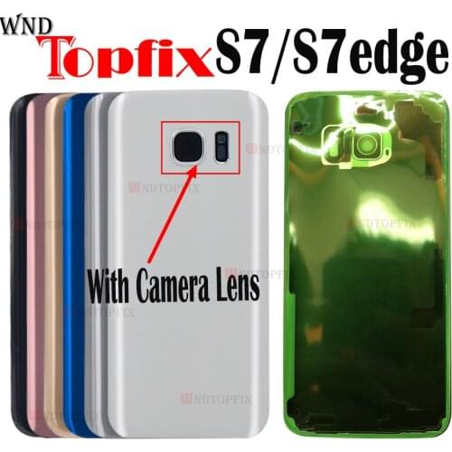 For Samsung S7 Edge Battery Cover For Samsung Galaxy S7 Edge G935 S7 G930 Back Door S7 G930F Battery Housing + Camera Lens Frame