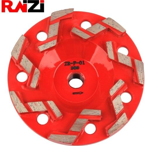 Raizi 125/180 mm best concrete grinding wheel for angle grinder #30 industrial professinal metal bond diamond grinding cup wheel