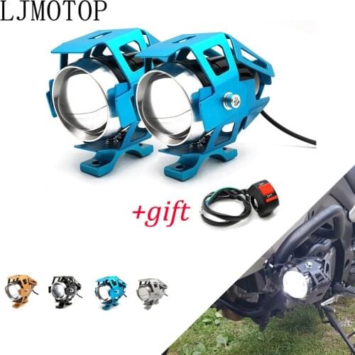 Motorcycle 12V LED Headlights Auxiliary Lamp U5 Spotlight Motorbike For YAMAHA tdm 900 850 mt125 mt03 mt01 mt 125 03 01 xt660