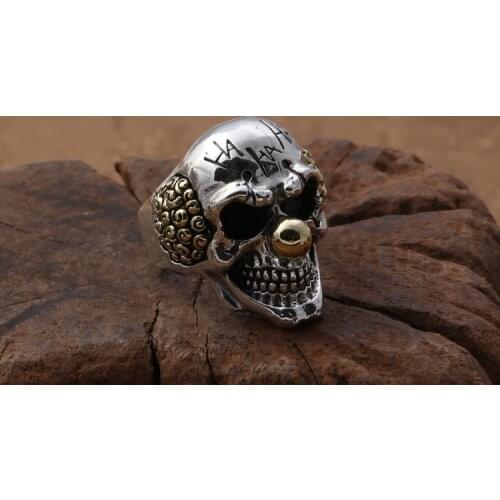 Solid 925 Sterling Silver MENS Men skull punk ring rings jewelry gift A5726