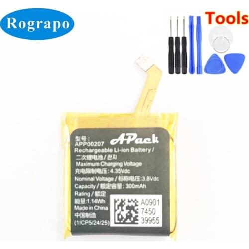 New Battery For LV Apack APP00207 Tambour Horizon Smart Watch Accumulator 3.8V 300mAh Replacement Batterie +tools