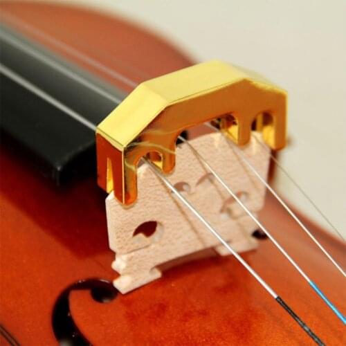Violin Mute Portable Metal Practice Fiddle Silencer Part Sound Cancellation Accessory for 1/2 3/4 4/4 Violin