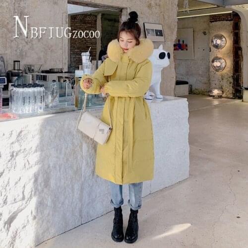 Women Long Style Slim Parkas 2020 Winter New Temperament Students Hong Kong Style Thick Female Outwear