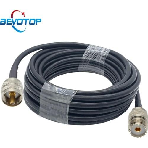 PL259 UHF male to UHF male connector RF Adapter LMR240 50-4 Cable 50ohm Coaxial Pigtail Ham Radio Extension Cord 50CM~50M