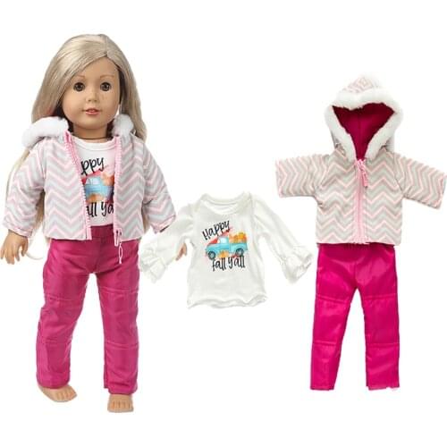 2021 New FashionDown jacket Fit for American Girl Doll Clothes 18-inch Doll , Christmas Girl Gift(only sell clothes)