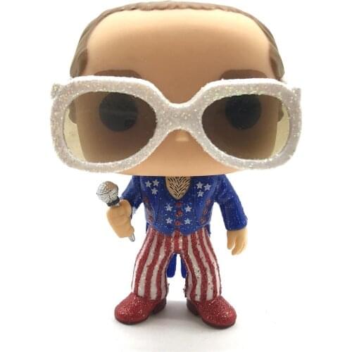 Rocks #63 Elton John Red, White & Blue (Glitter) Vinyl Figure model toy Action Figure Collection Model toys for Gift no box