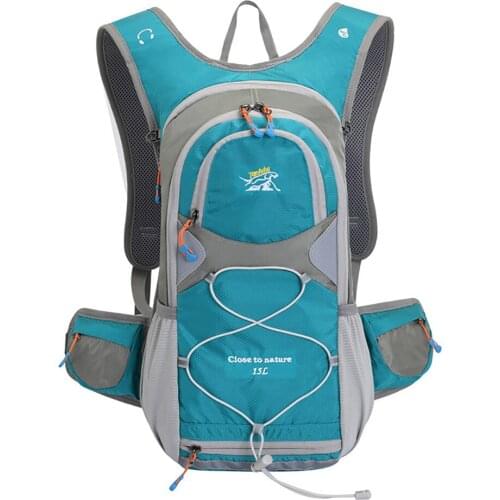 15L Outdoor Sports Cycling Camping Backpack Hiking Running Bike Riding Hydration Water Bag Pack Bladder Knapsack with Helmet Net