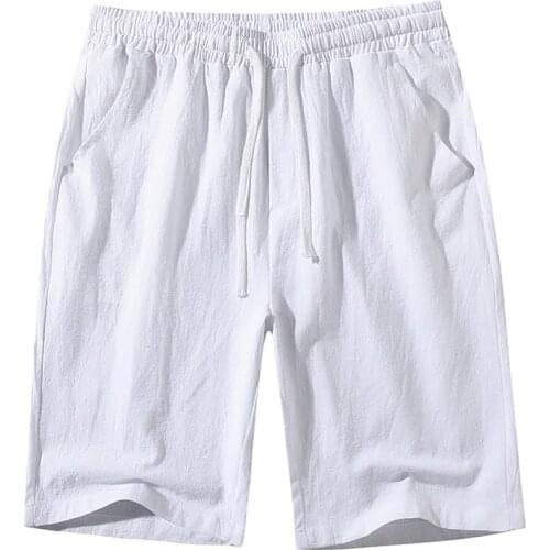 White Summer Running Shorts Men Casual Workout Beach Solid Mens Short Pants Holiday Outdoor Sweat Pants Elasticity Jogger