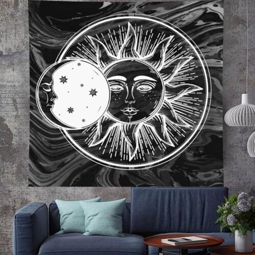 Sun Moon Tarot Wall Tapestry India Mandala Witchcraft Wall Hanging Wall Carpet Psychedelic Tapiz Wall Cloth Tapestries GN.PAPAYA