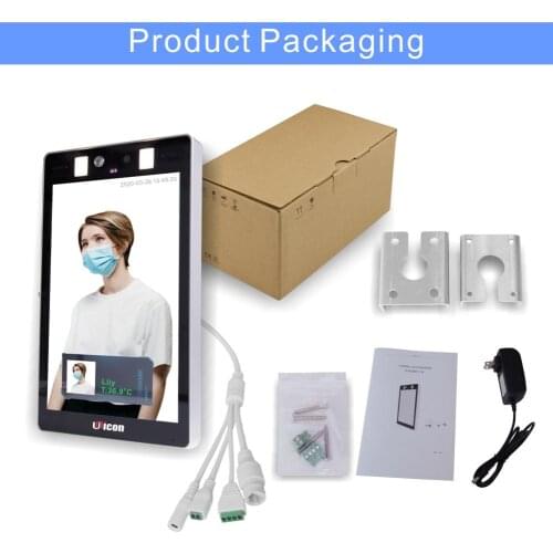 Wide Dynamic Face Recognition Access Control Turnstile Gate Terminal with Infrared Thermal Imaging IP Camera