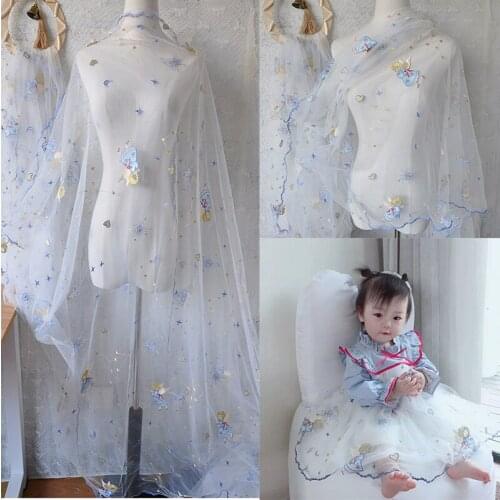 50 * 140cm organza fabric, soluble worn-out lace dress, wedding floral fabric, embroidery, handmade sewing materials, crafts