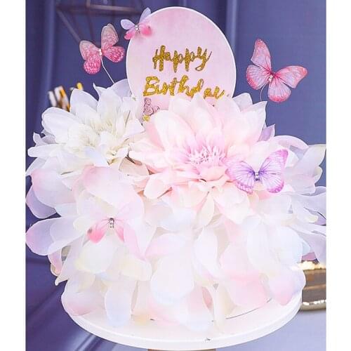 Mothers Day Wedding Sgoddess Butterflies CakeTopper Cake Rim Insert Dessert Baking Cake Decoration For Birthday Party Supplies