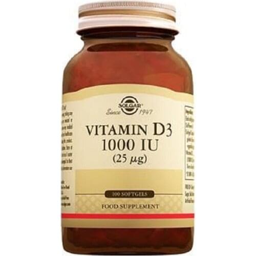Vitamin D3 25 Mcg 10,000 IU 100 Softgel Healthy Bones Dental Tissue System Herbal Tablettes Capsules