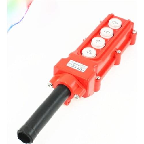 Rainproof Crane Hoist Up Down Left Right Pushbutton Switch AC 250V 5A AC 500V 2A