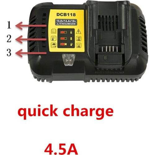 4.5A Lithium Battery Charger 100-240V Universal for Dewalt 10.8V / 14.4V / 20V Lithium ion Battery Fast Charger Hight quality