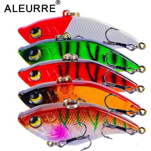 1pcs VIB Winter Ice Sea Fishing Lures 5cm/15g Hard Crankbait Wobblers Artificial 5 Colors Trolling Carp Fishing Accessories