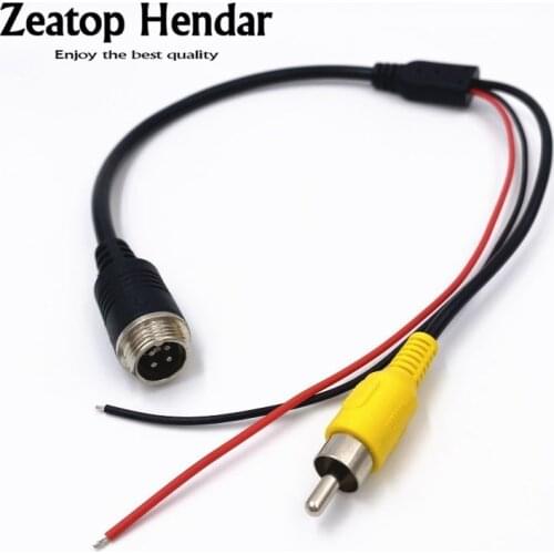 10Pcs M12 4Pin Aviation Male Plug to RCA Male + Red Black Power Cable AV Adapter for CCTV Camera Security DVR Microphone Wires