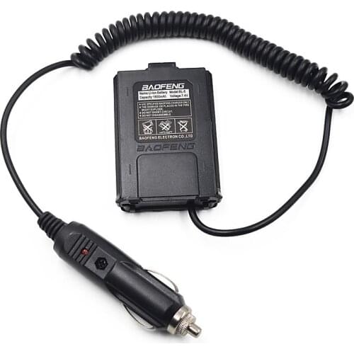 2Pcs 12V Car Charger Battery Eliminator for Baofeng Two Way Radio UV-5R UV 5R UV-5RE Plus Walkie Talkie