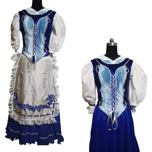 2021 New blue elegant Halloween Cosplay dress Colonial Georgian Renaissance Gothic Historical dress D-681